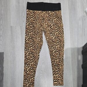Victoria's Secret Leopard Print Leggings - Black and Tan